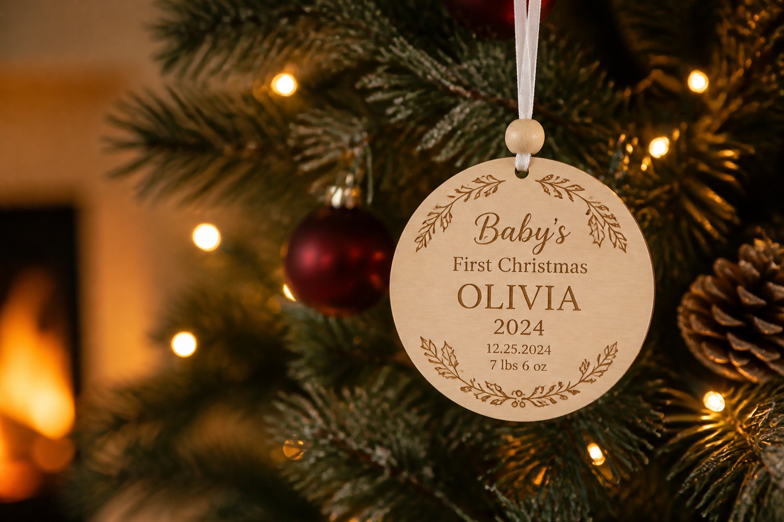 Baby's First Christmas Ornaments — a personalized Christmas ornament